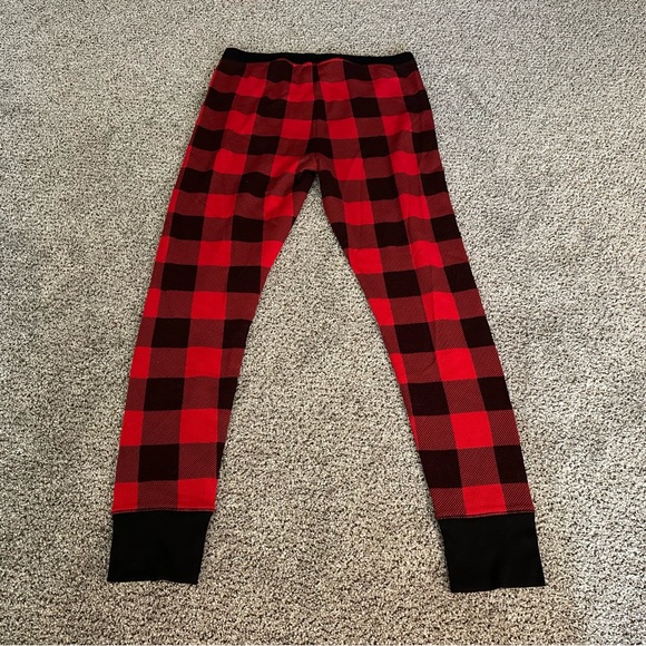OLD NAVY L Red Black Buffalo Plaid Waffle Pajama Pants R $29 - Picture 5 of 9